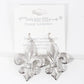 Gold Plated Fleur De Lis Dangle Earrings