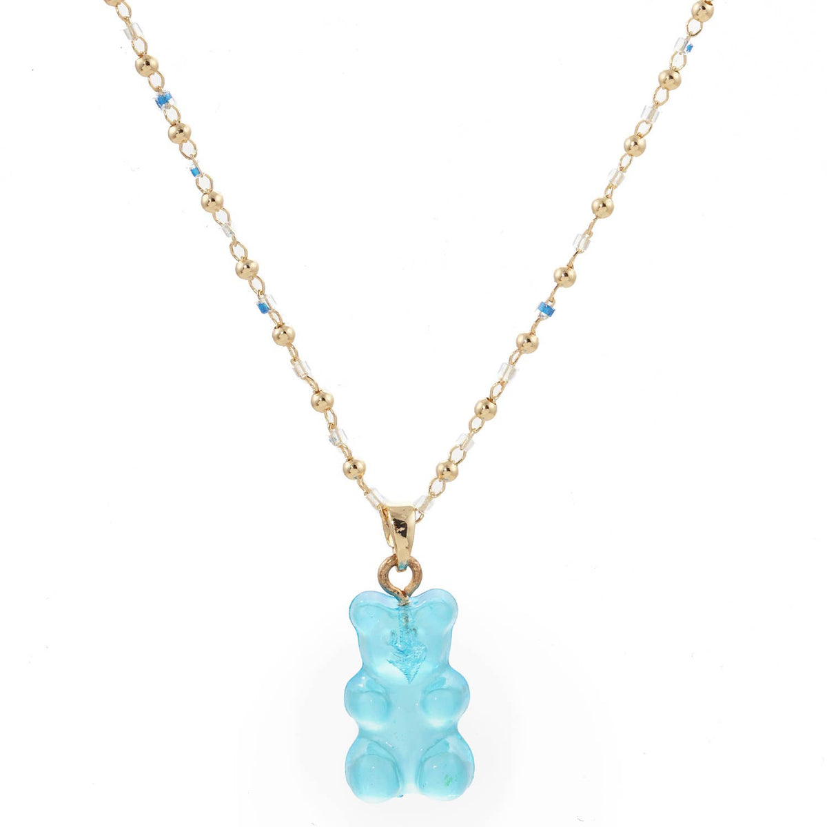 Multicolor Beaded Gummy Bear Necklace