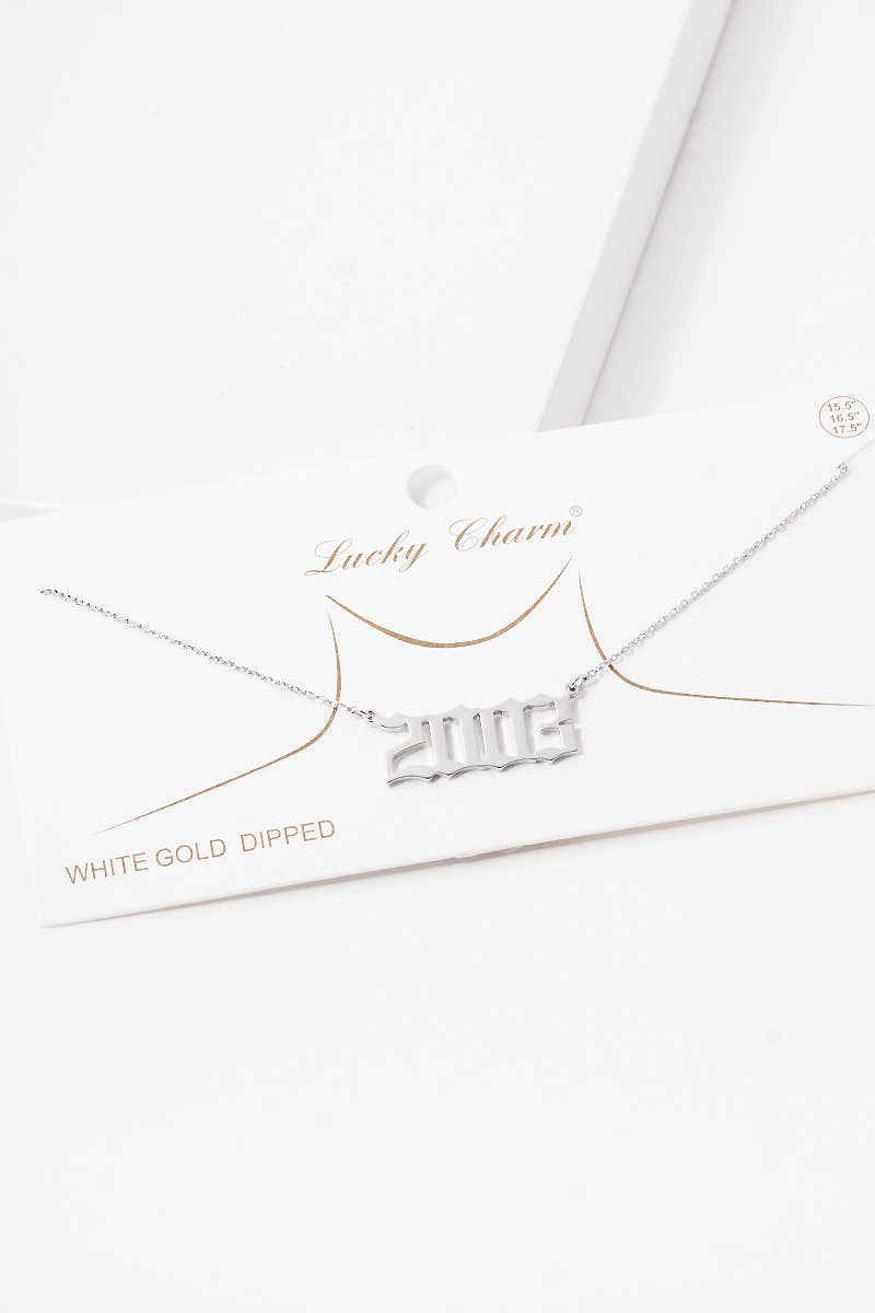 Gold Plated Birth Year Necklace