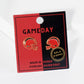 18K Gold Dipped Enamel Football Helmet Game Day Stud Earring