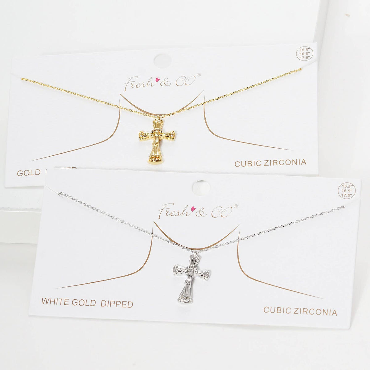 Gold Plated Resurrection Cross Necklace