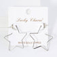 Polished Brass Delicate Star-Shaped 30mm Hoop Earrings