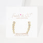 Gold Cubic Beaded Ear Crawler Earrings