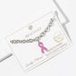 Pink Ribbon Breast Cancer Awareness Chain Bracelet