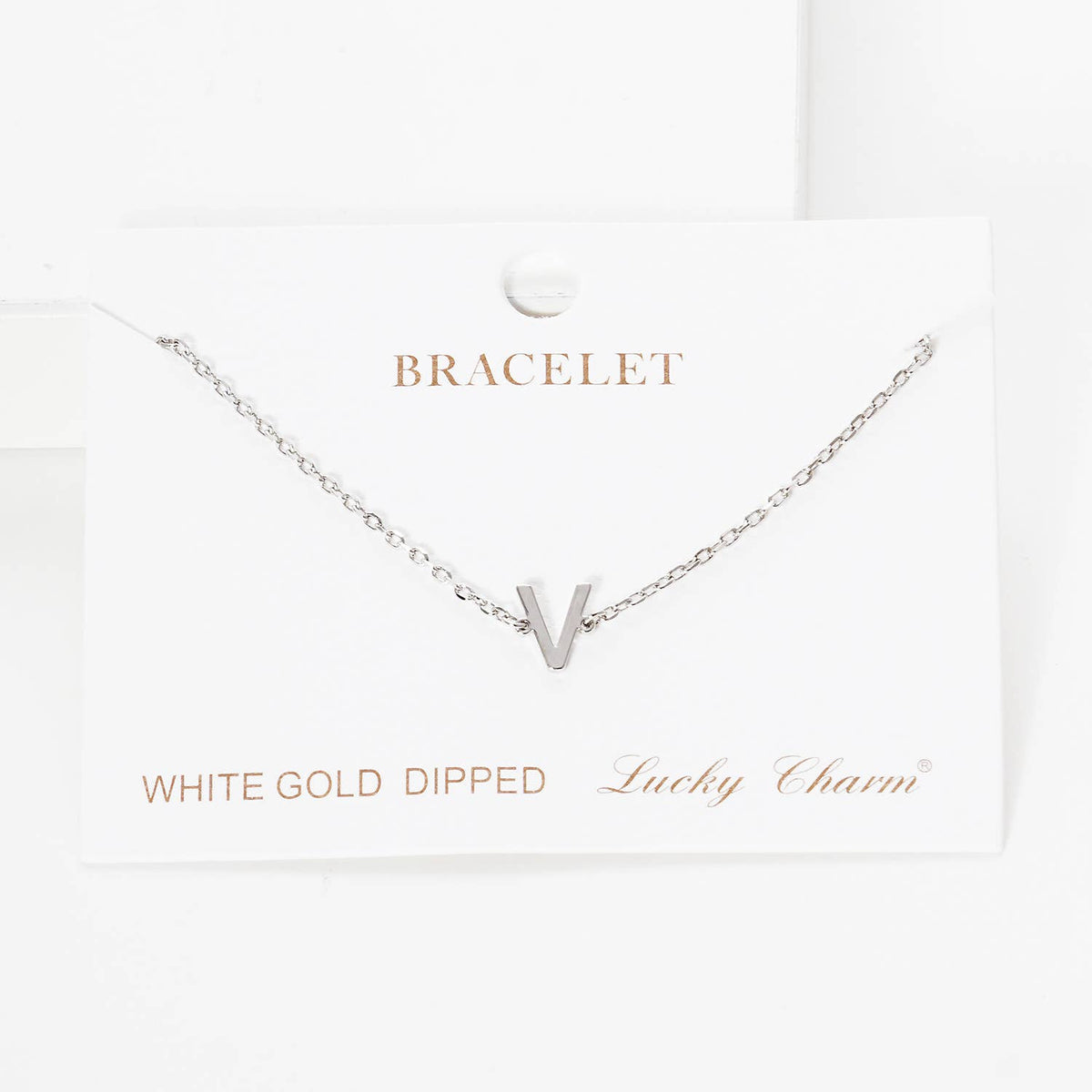 Gold Plated Initial Letter Bracelet