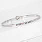 "Fight Cancer" Engraved Hook Clasp Bangle Bracelet