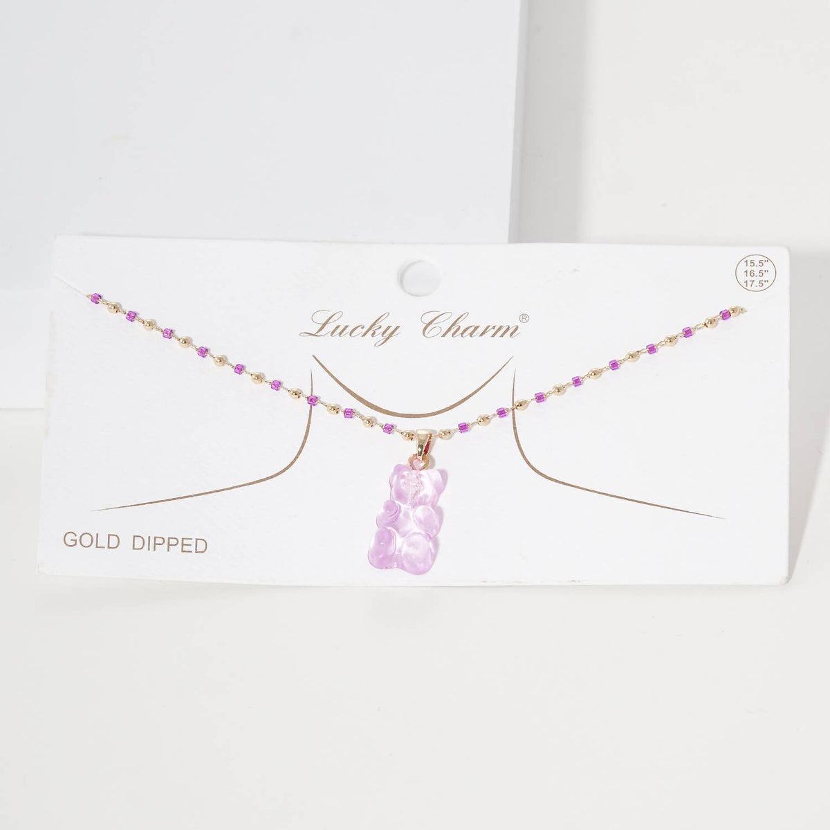 Multicolor Beaded Gummy Bear Necklace