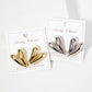 Polished Brass 18K-Gold-Dipped 1-inch Heart Post Earrings