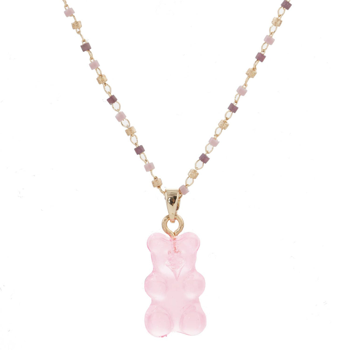 Multicolor Beaded Gummy Bear Necklace