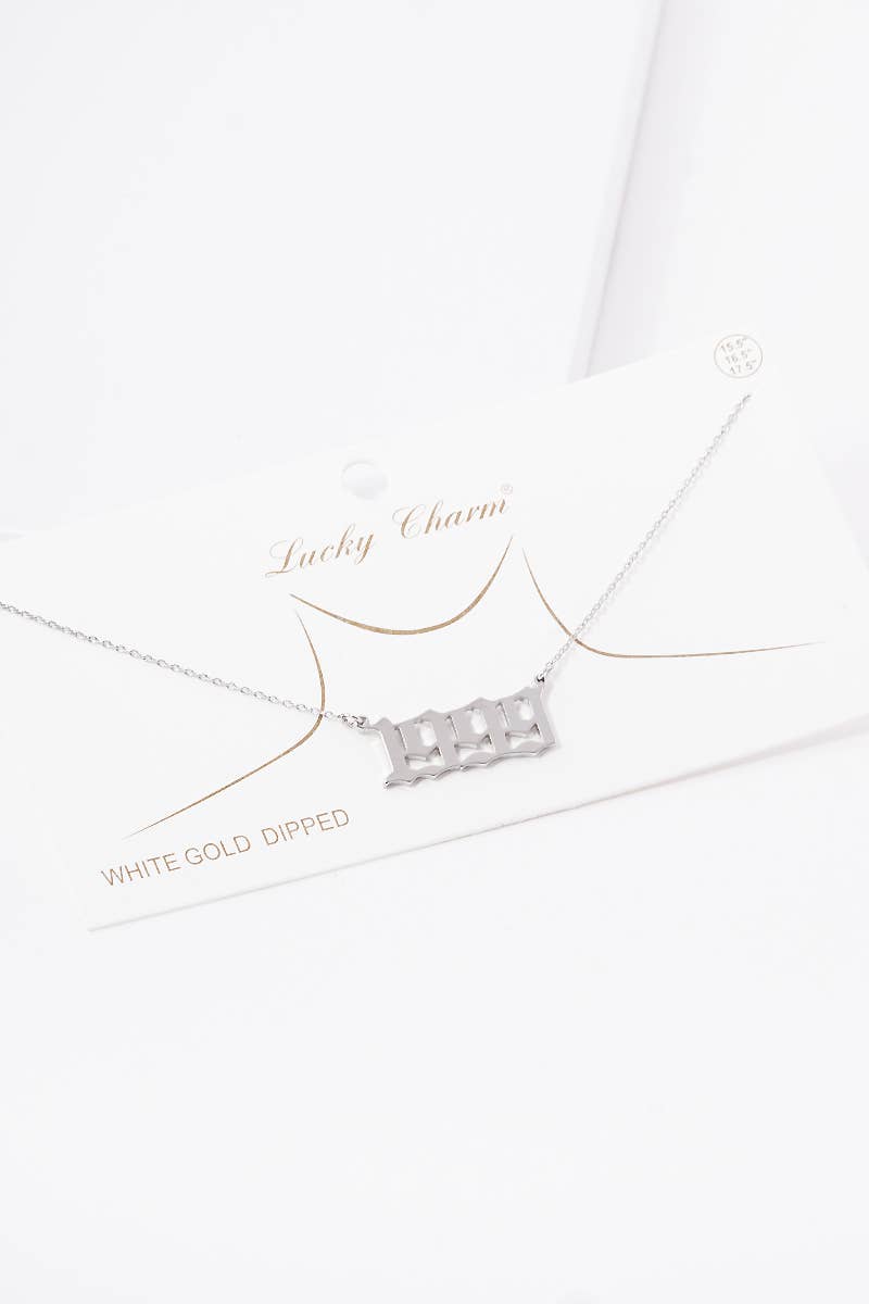 Gold Plated Birth Year Necklace