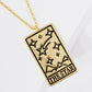 Gold Plated Tarot Card Necklace
