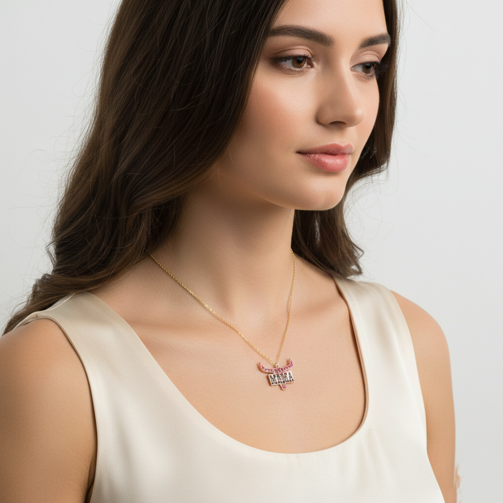 Western Longhorn "MAMA" Pendant Necklace