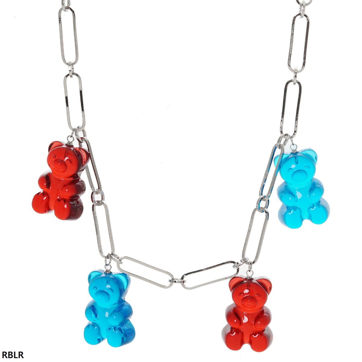 Multicolor Beaded Gummy Bear Necklace