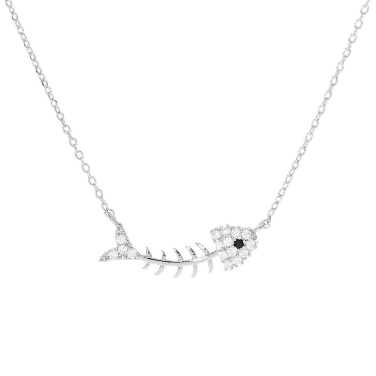 Gold Baby Fish Bone Necklace