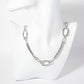 Three Oval-Shaped Accents 5mm Wheat-Chain Necklace