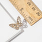 Crystal Butterfly Stud Earrings – Pavé Filigree Butterfly
