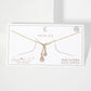 Teardrop CZ-Stones Pendant Curved-Design Necklace