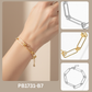 Minimalist Paperclip Chain Bracelet with Dainty Charm
