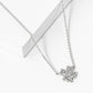 Pavé CZ Four-Leaf Clover Charm Necklace