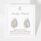 Polished Brass Teardrop-Shaped Stud Earrings