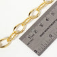 Rope-Texture Polished Brass Chain Necklace
