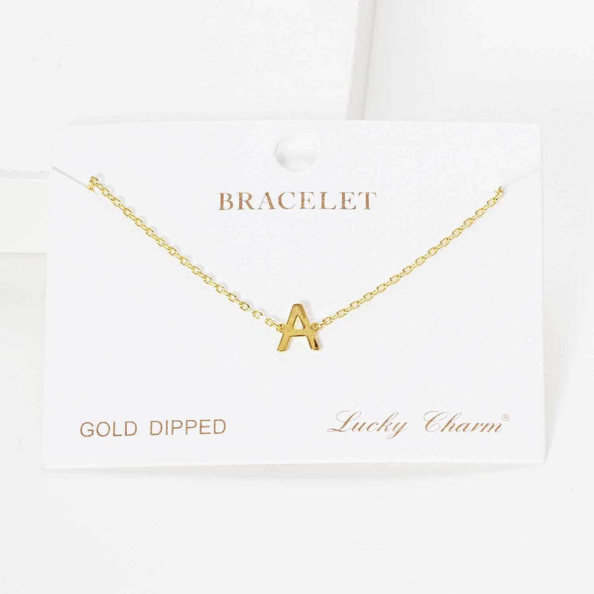 Gold Plated Initial Letter Bracelet