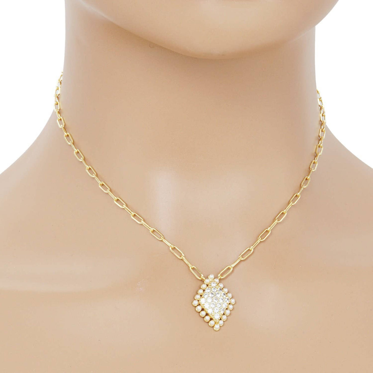 Freshwater Pearl Outline Necklace