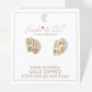 Soft-Curve with Dual-Row Pave CZ Setting Stud Earrings