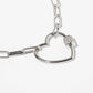Gold & Silver Dipped Heart Charm Anklet with CZ Accents