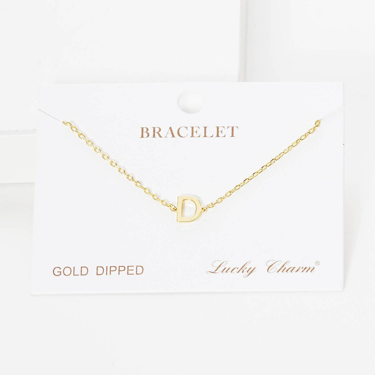 Gold Plated Initial Letter Bracelet