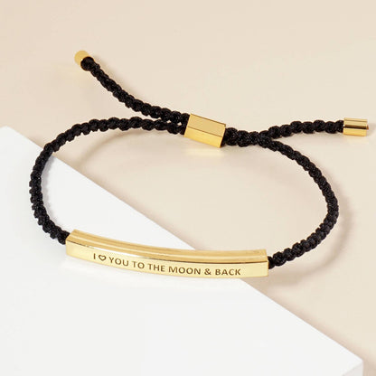 Inspirational Messages I love to the Moon & Back Bracelet