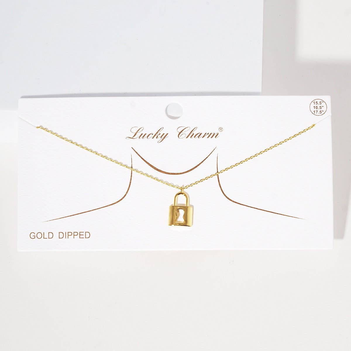 Gold Plated Padlock Necklace