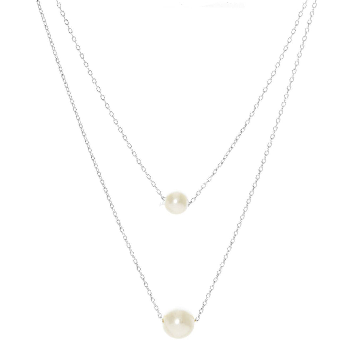 Gold Double Layered Freshwater Pearl Necklace