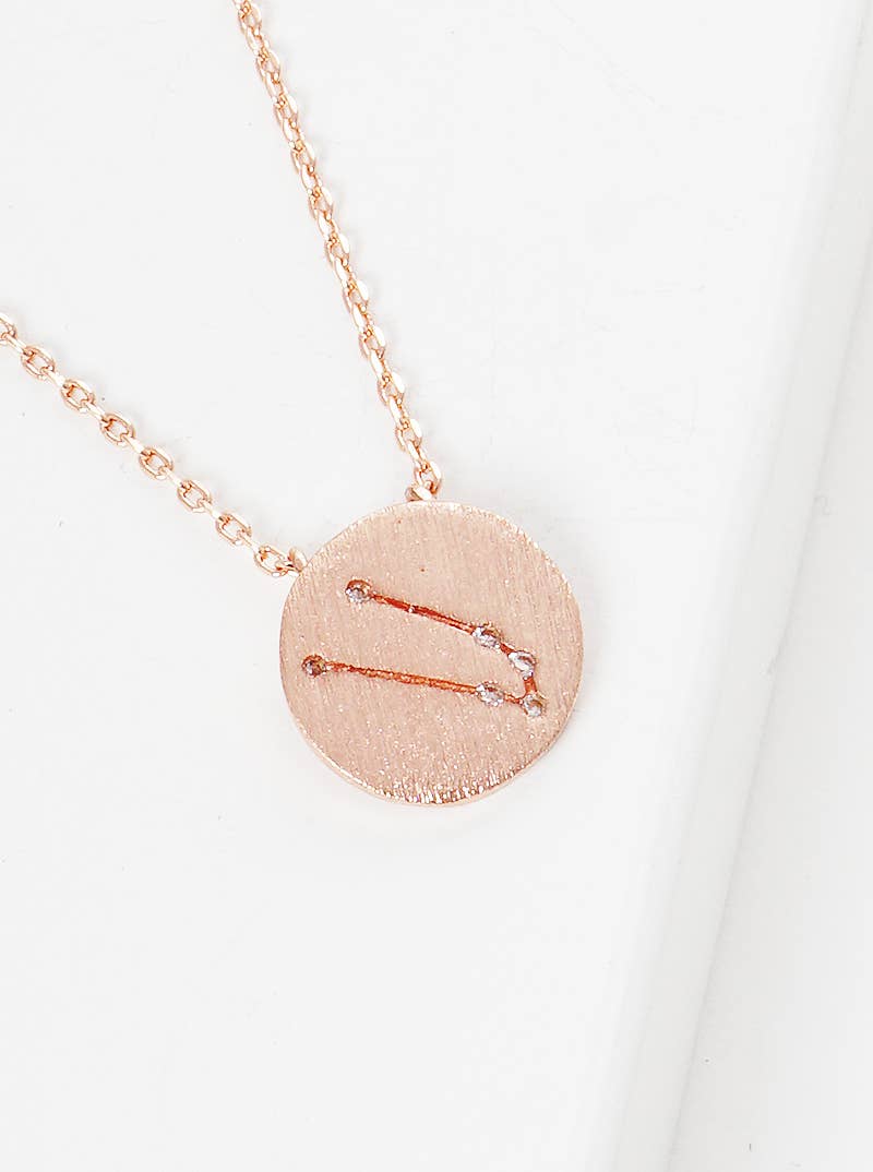 Gold Zodiac Coin Necklace