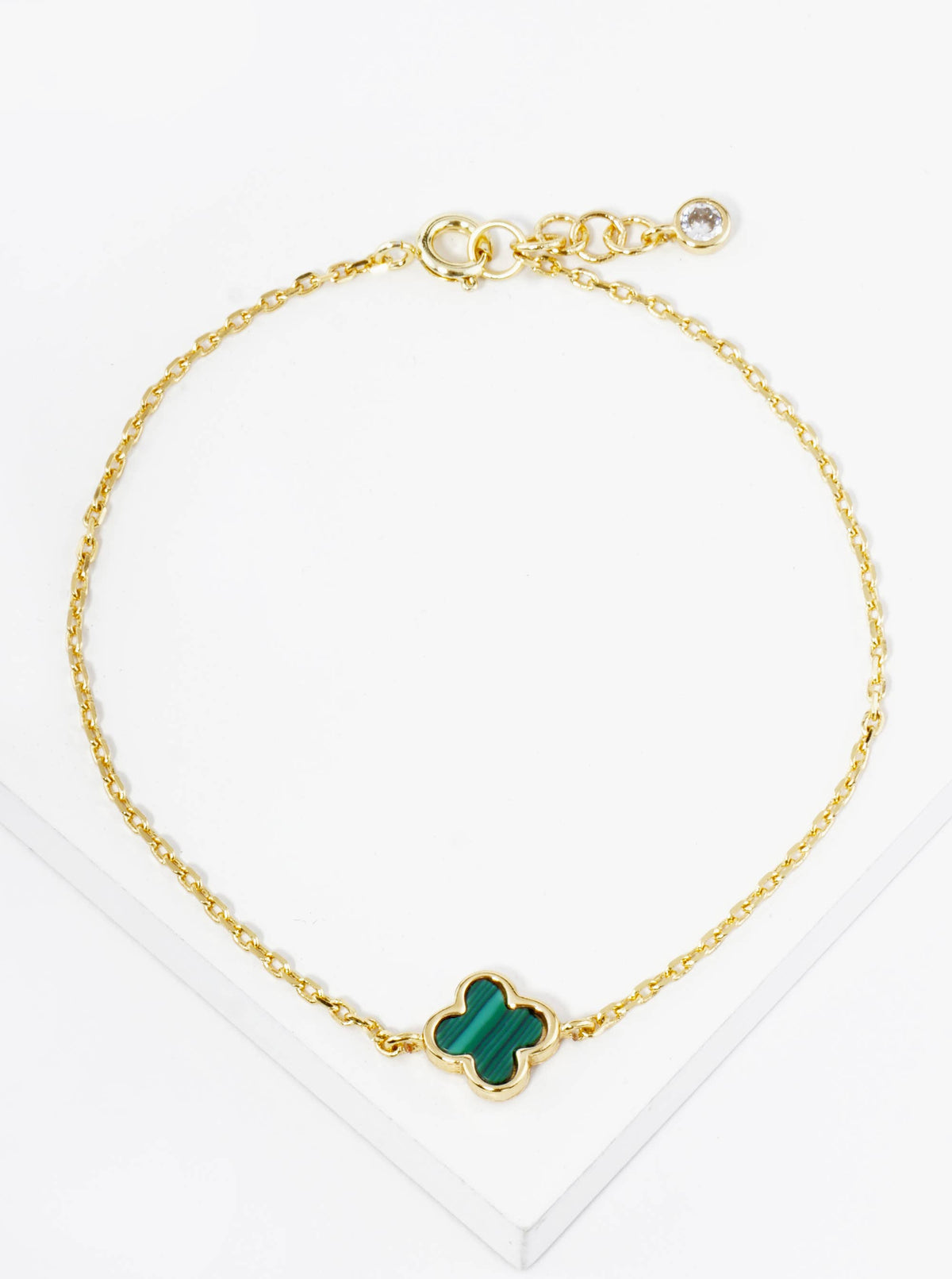 Dainty Clover Charm Bracelet