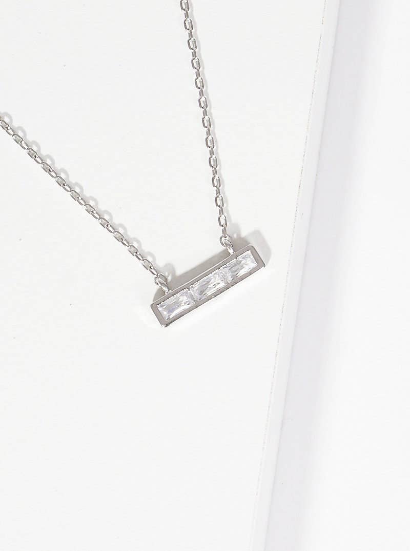 Gold Plated Dainty Mini Bar Necklace