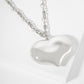 Polished Brass Large Puffy Heart HardWear-Chain Necklace.