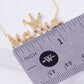Gold Cubic Queen Mama Necklace