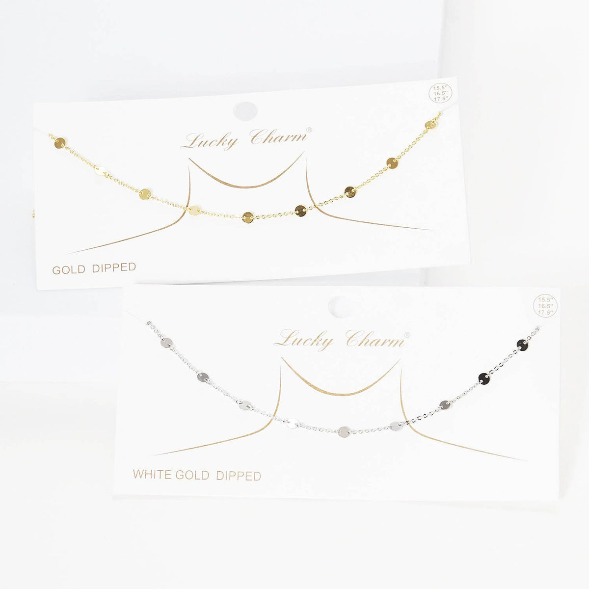 Gold Plated Floating Dot Necklace