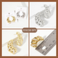 Pave-Set Croissant-Shaped 18K-Gold-Dipped Post Earrings