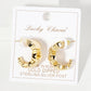 Polished Brass Graduated Ball-Shaped Hoop Earrings