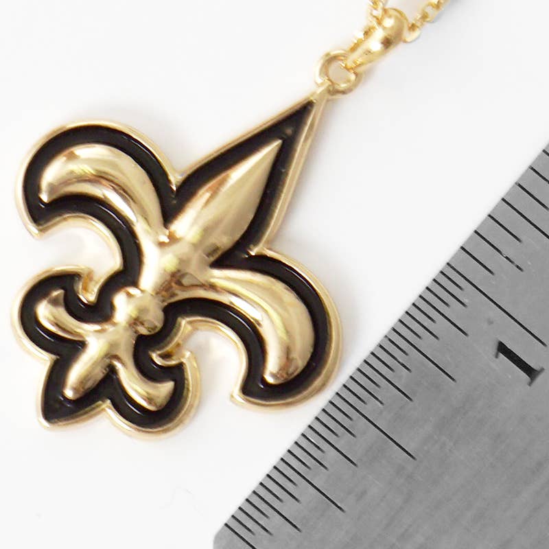 Gold Plated Fleur De Lis Necklace