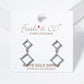 Dangled Geometric Square Cubic Zirconia Earrings