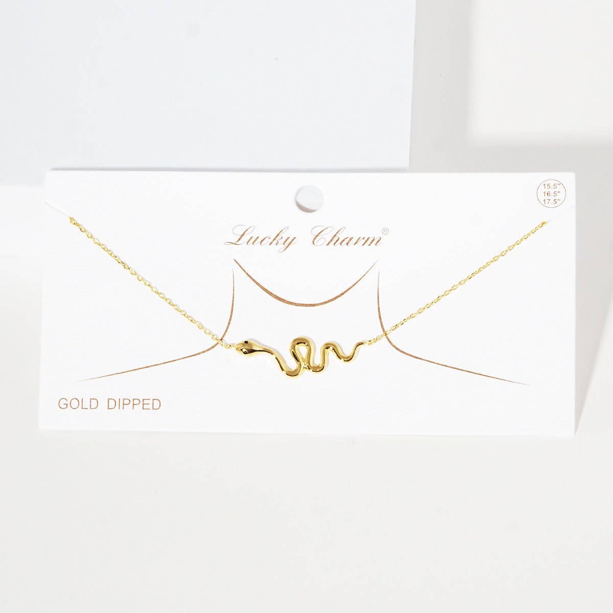 Gold Plated Snake Figure Necklace