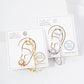 Pave-Set CZ Pearl Flower Stud and Ear Cuff Drape Earring Set
