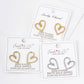 18K GOLD DIPPED PAVE CUBIC ZIRCONIA HEART STUD EARRINGS