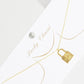 Gold Plated Love Lock Necklace