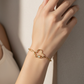 Minimalist Carabiner Clover Bracelet