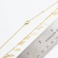 Gold Plated Chain w/ Dangling Leaves Necklace