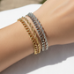 Layered Curb & Rope Chain Bracelet with Magnetic Clasp